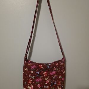 Vera Bradley Multicolor Quilted Crossbody Bag In Holiday Hounds